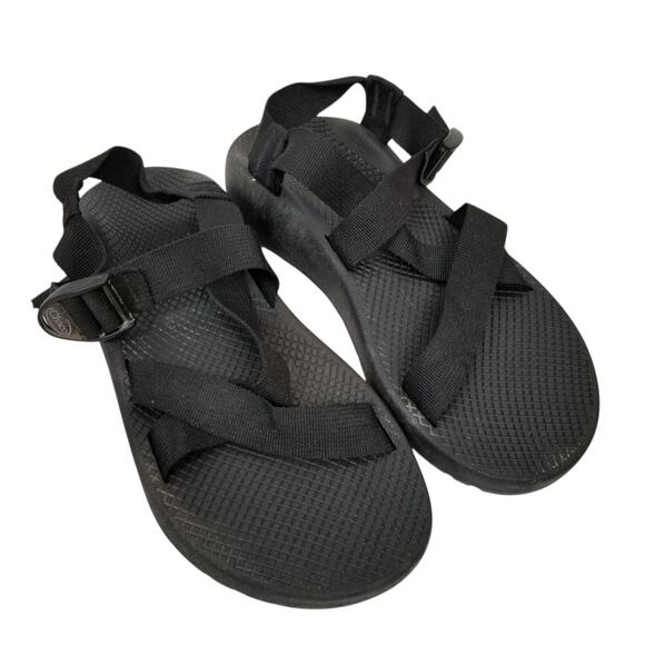 Chaco Men's Z/1 Adjustable Black Strappy Classic Sandals Size 10 - Picture 2 of 9